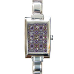 Vintage Abstract Unique Original Rectangle Italian Charm Watch by Nexatart