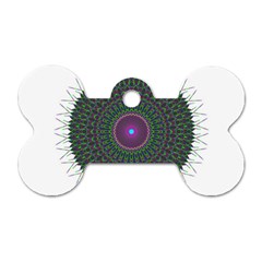 Pattern District Background Dog Tag Bone (two Sides)