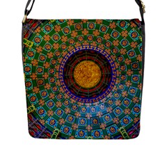 Temple Abstract Ceiling Chinese Flap Messenger Bag (l) 