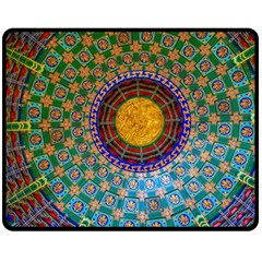 Temple Abstract Ceiling Chinese Double Sided Fleece Blanket (medium) 