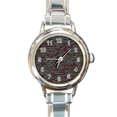 Full Frame Shot Of Abstract Pattern Round Italian Charm Watch by Nexatart