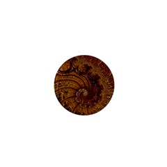 Copper Caramel Swirls Abstract Art 1  Mini Buttons