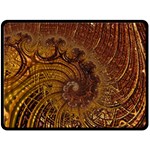 Copper Caramel Swirls Abstract Art Double Sided Fleece Blanket (Large)  80 x60  Blanket Front