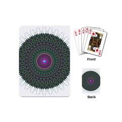 Pattern District Background Playing Cards (mini)  by Nexatart