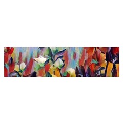 Abstractionism Spring Flowers Satin Scarf (oblong) by DeneWestUK