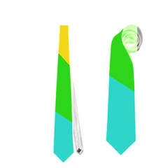 Green Yellow Shapes        Necktie by LalyLauraFLM