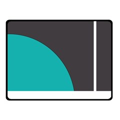 Turquoise Line Fleece Blanket (small) by mugebasakart