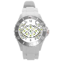 Cancer Round Plastic Sport Watch (l) by mugebasakart