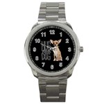 Chihuahua Sport Metal Watch Front