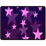 Background With A Stars Double Sided Fleece Blanket (Large)  80 x60  Blanket Back