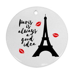 Paris Ornament (round) by Valentinaart