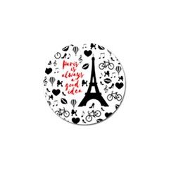 Paris Golf Ball Marker by Valentinaart