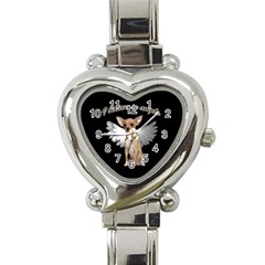 Angel Chihuahua Heart Italian Charm Watch by Valentinaart