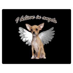 Angel Chihuahua Double Sided Flano Blanket (medium)  by Valentinaart