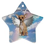 Angel Chihuahua Star Ornament (Two Sides) Back