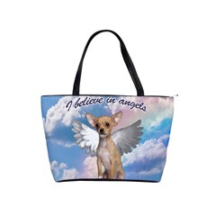 Angel Chihuahua Shoulder Handbags by Valentinaart