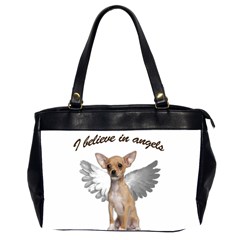 Angel Chihuahua Office Handbags (2 Sides)  by Valentinaart