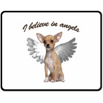 Angel Chihuahua Double Sided Fleece Blanket (Medium)  58.8 x47.4  Blanket Front