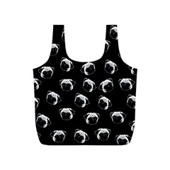 Pug Dog Pattern Full Print Recycle Bags (s) 