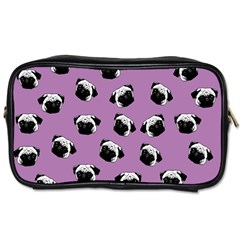 Pug Dog Pattern Toiletries Bags 2-side by Valentinaart