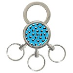 Pug dog pattern 3-Ring Key Chains Front