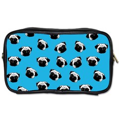 Pug Dog Pattern Toiletries Bags by Valentinaart