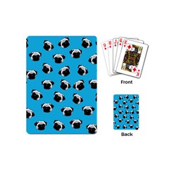 Pug Dog Pattern Playing Cards (mini)  by Valentinaart