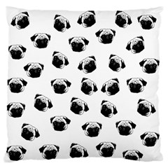 Pug Dog Pattern Large Flano Cushion Case (two Sides) by Valentinaart