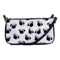 Pug Dog Pattern Shoulder Clutch Bags by Valentinaart