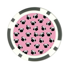 Pug Dog Pattern Poker Chip Card Guard (10 Pack) by Valentinaart