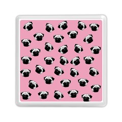 Pug Dog Pattern Memory Card Reader (square)  by Valentinaart