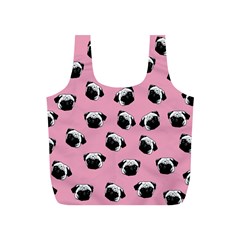 Pug Dog Pattern Full Print Recycle Bags (s) 