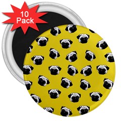 Pug dog pattern 3  Magnets (10 pack) 