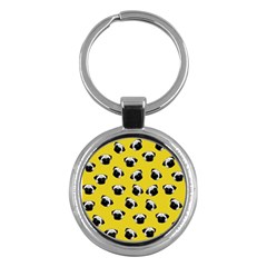 Pug dog pattern Key Chains (Round) 