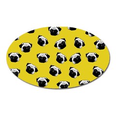 Pug dog pattern Oval Magnet