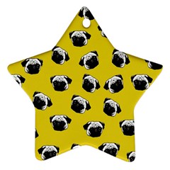 Pug dog pattern Star Ornament (Two Sides)