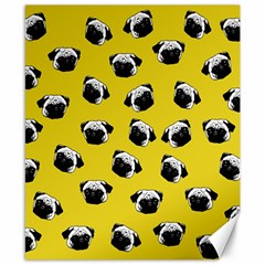 Pug Dog Pattern Canvas 8  X 10 