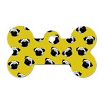 Pug dog pattern Dog Tag Bone (Two Sides) Front