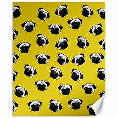 Pug dog pattern Canvas 11  x 14  