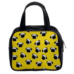 Pug dog pattern Classic Handbags (2 Sides)