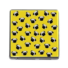 Pug Dog Pattern Memory Card Reader (square) by Valentinaart