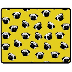 Pug dog pattern Fleece Blanket (Medium) 