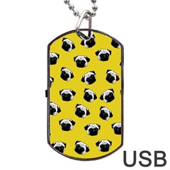 Pug dog pattern Dog Tag USB Flash (Two Sides)