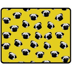 Pug dog pattern Double Sided Fleece Blanket (Medium) 