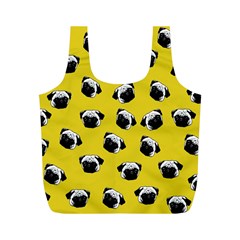 Pug dog pattern Full Print Recycle Bags (M) 