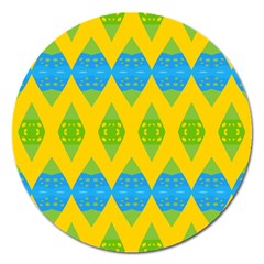 Rhombus Pattern           Magnet 5  (round) by LalyLauraFLM