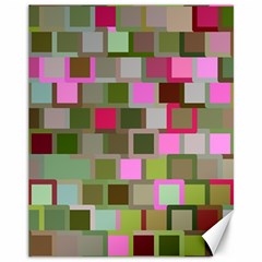 Color Square Tiles Random Effect Canvas 11  X 14   by Nexatart