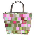 Color Square Tiles Random Effect Bucket Bags Front