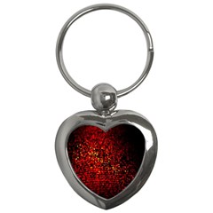 Red Particles Background Key Chains (heart)  by Nexatart