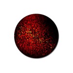 Red Particles Background Magnet 3  (Round) Front